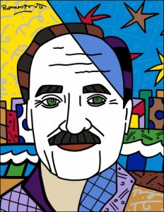 stanley-levine-portrait-by-romero-britto