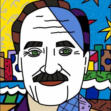 stanley-levine-portrait-by-romero-britto